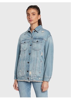 Sisley Kurtka jeansowa 27WDLN00P Niebieski Relaxed Fit ze sklepu MODIVO w kategorii Kurtki damskie - zdjęcie 181063128