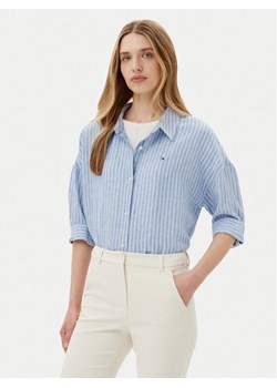 Tommy Hilfiger Koszula WW0WW46169 Niebieski Loose Fit ze sklepu MODIVO w kategorii Koszule damskie - zdjęcie 181063305