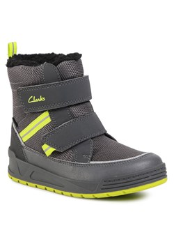 Clarks Śniegowce Jumper Jump K 261535787 Szary ze sklepu MODIVO w kategorii Buty zimowe dziecięce - zdjęcie 181063389