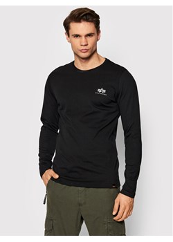 Alpha Industries Longsleeve Back Print Heavy 116571 Czarny Regular Fit ze sklepu MODIVO w kategorii T-shirty męskie - zdjęcie 181063408