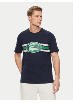 Lacoste T-Shirt TH1415 Granatowy Regular Fit ze sklepu MODIVO w kategorii T-shirty męskie - zdjęcie 181063497