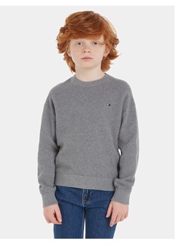 Tommy Hilfiger Sweter Essential KB0KB08504 Szary Regular Fit ze sklepu MODIVO w kategorii Swetry chłopięce - zdjęcie 181063588
