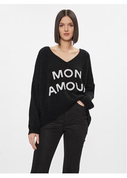 Kontatto Sweter 3M1200 Czarny Oversize ze sklepu MODIVO w kategorii Swetry damskie - zdjęcie 181063625