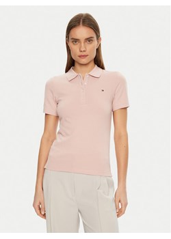 Tommy Hilfiger Polo 1985 WW0WW43225 Różowy Slim Fit ze sklepu MODIVO w kategorii Bluzki damskie - zdjęcie 181063768