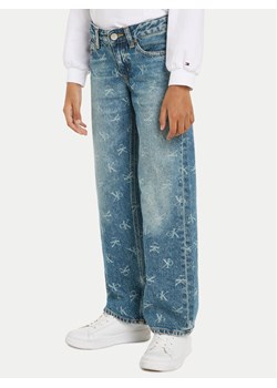 Calvin Klein Jeans Jeansy IG0IG02508 Niebieski Wide Leg ze sklepu MODIVO w kategorii Spodnie dziewczęce - zdjęcie 181063815