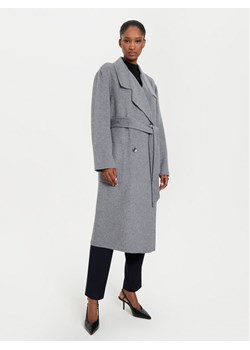 Boss Płaszcz wełniany Clibari 50521160 Szary Regular Fit ze sklepu MODIVO w kategorii Płaszcze damskie - zdjęcie 181063858