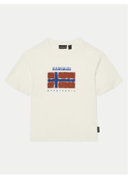 Napapijri T-Shirt S-Sella NP0A4IGX S Écru Regular Fit ze sklepu MODIVO w kategorii T-shirty chłopięce - zdjęcie 181064405