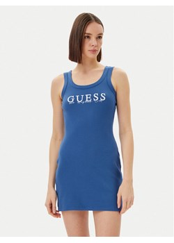 Guess Sukienka codzienna V5GK06 K8RT2 Niebieski Slim Fit ze sklepu MODIVO w kategorii Sukienki - zdjęcie 181064506
