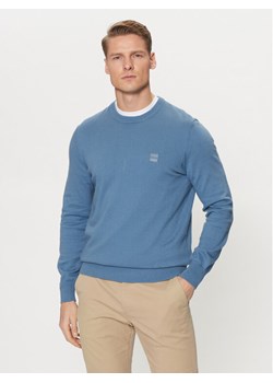 BOSS Sweter Kanovano 50471343 Niebieski Regular Fit ze sklepu MODIVO w kategorii Swetry męskie - zdjęcie 181064597