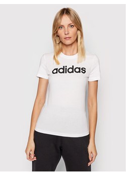 adidas T-Shirt Essentials GL0768 Biały Slim Fit ze sklepu MODIVO w kategorii Bluzki damskie - zdjęcie 181064618