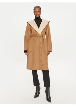 MICHAEL Michael Kors Płaszcz wełniany 77B6510M22 Beżowy Regular Fit ze sklepu MODIVO w kategorii Płaszcze damskie - zdjęcie 181065109