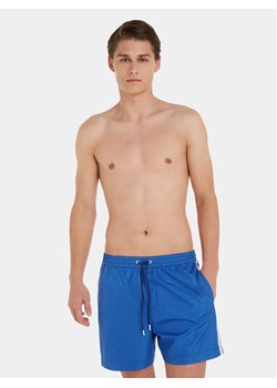 Calvin Klein Swimwear Szorty kąpielowe KM0KM00810 Niebieski Regular Fit ze sklepu MODIVO w kategorii Kąpielówki - zdjęcie 181065345