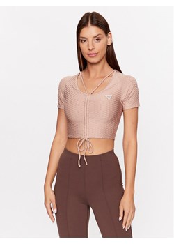 Guess Bluzka Delma V3GP09 KBOA2 Szary Regular Fit ze sklepu MODIVO w kategorii Bluzki damskie - zdjęcie 181065355