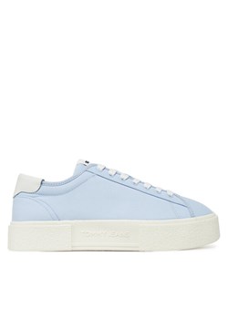 Tommy Jeans Sneakersy Tjw Flatform Canvas Sneaker EN0EN02792 Błękitny ze sklepu MODIVO w kategorii Buty sportowe damskie - zdjęcie 181065645