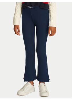 Tommy Hilfiger Legginsy Varsity KG0KG08301 Granatowy Flare Fit ze sklepu MODIVO w kategorii Spodnie dziewczęce - zdjęcie 181065687