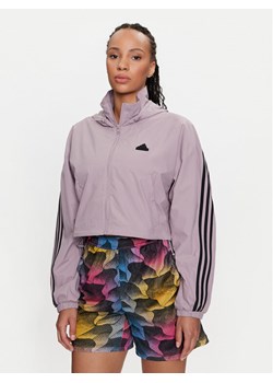 adidas Kurtka przejściowa Future Icons 3-Stripes IP1573 Fioletowy Loose Fit ze sklepu MODIVO w kategorii Kurtki damskie - zdjęcie 181065729
