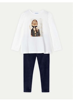 Mayoral Komplet bluzka i legginsy 4705 Granatowy Slim Fit ze sklepu MODIVO w kategorii Komplety dziewczęce - zdjęcie 181065819