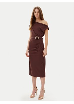 Rinascimento Sukienka koktajlowa CFC0123487003 Brązowy Regular Fit ze sklepu MODIVO w kategorii Sukienki - zdjęcie 181065835