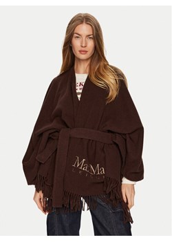 Max Mara Leisure Ponczo Martora 2426736028 Brązowy Relaxed Fit ze sklepu MODIVO w kategorii Poncza - zdjęcie 181065939
