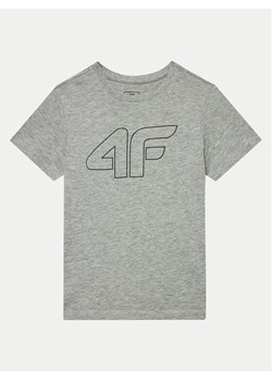4F T-Shirt 4FJWMM00TTSHM1627 Szary Regular Fit ze sklepu MODIVO w kategorii T-shirty chłopięce - zdjęcie 181066056