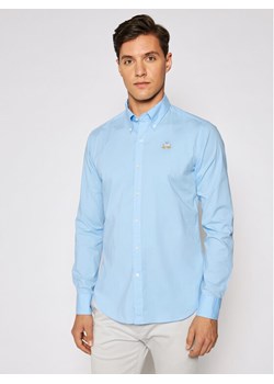 La Martina Koszula Poplin CCMC02 PP003 Błękitny Slim Fit ze sklepu MODIVO w kategorii Koszule męskie - zdjęcie 181066317