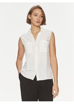 Calvin Klein Koszula K20K207031 Écru Regular Fit ze sklepu MODIVO w kategorii Koszule damskie - zdjęcie 181066357