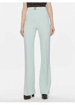 Elisabetta Franchi Spodnie materiałowe PA-T15-41E2- PA-T15-41E2 Zielony Regular Fit ze sklepu MODIVO w kategorii Spodnie damskie - zdjęcie 181066419