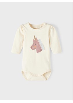 NAME IT Body dziecięce 13212669 Écru ze sklepu MODIVO w kategorii Body niemowlęce - zdjęcie 181066626