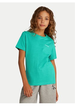 Calvin Klein Jeans T-Shirt IU0IU00683 Zielony Regular Fit ze sklepu MODIVO w kategorii Bluzki dziewczęce - zdjęcie 181067369