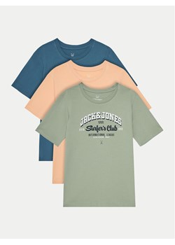 Jack&Jones Junior Komplet 3 t-shirtów JJelogo Tee Ss O-Neck 12278395 Kolorowy Regular Fit ze sklepu MODIVO w kategorii T-shirty chłopięce - zdjęcie 181067508