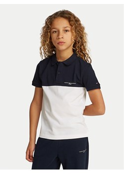 Tommy Hilfiger Polo KB0KB09527 Granatowy Regular Fit ze sklepu MODIVO w kategorii T-shirty chłopięce - zdjęcie 181067916