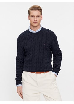 Tommy Hilfiger Sweter MW0MW33132 Granatowy Relaxed Fit ze sklepu MODIVO w kategorii Swetry męskie - zdjęcie 181067919