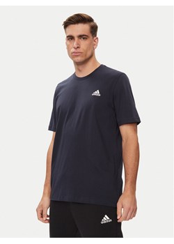 adidas T-Shirt Essentials Single Jersey Embroidered Small Logo T-Shirt HY3404 Niebieski Regular Fit ze sklepu MODIVO w kategorii T-shirty męskie - zdjęcie 181068185