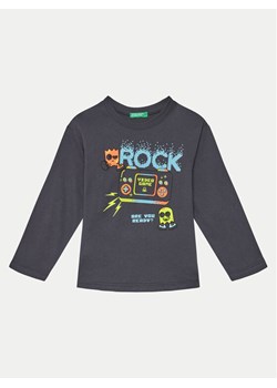 United Colors Of Benetton Bluzka 3ATNG10G7 Szary Regular Fit ze sklepu MODIVO w kategorii T-shirty chłopięce - zdjęcie 181068268