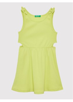 United Colors Of Benetton Sukienka letnia 3HCGCV005 Żółty Regular Fit ze sklepu MODIVO w kategorii Sukienki dziewczęce - zdjęcie 181068298