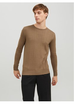 Jack&Jones Sweter 12208364 Brązowy Regular Fit ze sklepu MODIVO w kategorii Swetry męskie - zdjęcie 181068756