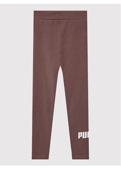 Puma Legginsy Logo 587035 Fioletowy Slim Fit ze sklepu MODIVO w kategorii Spodnie dziewczęce - zdjęcie 181068846