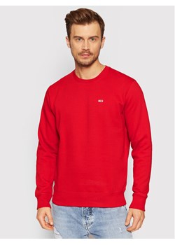 Tommy Jeans Bluza Fleece DM0DM09591 Czerwony Regular Fit ze sklepu MODIVO w kategorii Bluzy męskie - zdjęcie 181068898