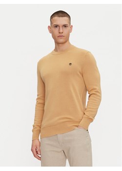 Timberland Sweter TB0A2BMM Beżowy Regular Fit ze sklepu MODIVO w kategorii Swetry męskie - zdjęcie 181068905