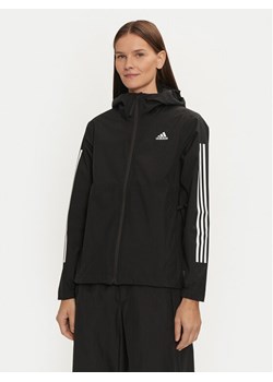 adidas Kurtka przejściowa Essentials 3-Stripes RAIN.RDY IV9263 Czarny Regular Fit ze sklepu MODIVO w kategorii Kurtki damskie - zdjęcie 181069118