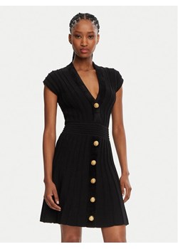 Balmain Sukienka dzianinowa DF0R7086KH64 Czarny Regular Fit ze sklepu MODIVO w kategorii Sukienki - zdjęcie 181069186