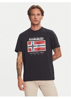 Napapijri T-Shirt S-Dorees NP0A4IBE Czarny Regular Fit ze sklepu MODIVO w kategorii T-shirty męskie - zdjęcie 181069547