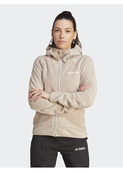 adidas Polar Terrex Techrock Reversible High-Pile-Fleece IB1862 Beżowy Slim Fit ze sklepu MODIVO w kategorii Bluzy damskie - zdjęcie 181069646