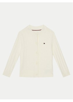 Tommy Hilfiger Kardigan KG0KG08282 M Beżowy Regular Fit ze sklepu MODIVO w kategorii Swetry dziewczęce - zdjęcie 181069967
