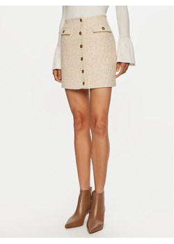 TWINSET Spódnica mini 242TP2125 Écru Slim Fit ze sklepu MODIVO w kategorii Spódnice - zdjęcie 181070119