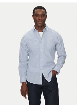 Calvin Klein Koszula Poplin Stripe L/S Shirt K10K114445 Niebieski Regular Fit ze sklepu MODIVO w kategorii Koszule męskie - zdjęcie 181070139