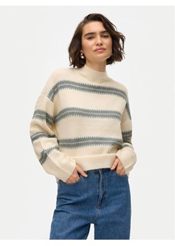 Vero Moda Golf Dazzle 10310850 Beżowy Loose Fit ze sklepu MODIVO w kategorii Swetry damskie - zdjęcie 181070219