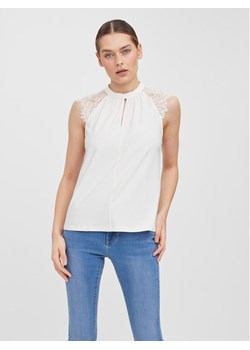 Vero Moda Bluzka Milla 10226072 Biały Regular Fit ze sklepu MODIVO w kategorii Bluzki damskie - zdjęcie 181070238