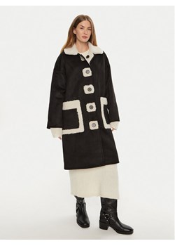 Munthe Kożuch Tibur 243154024342 Czarny Oversize ze sklepu MODIVO w kategorii Kożuchy - zdjęcie 181070348
