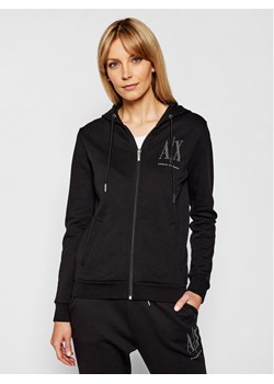 Armani Exchange Bluza 8NYM21 YJ68Z 1200 Czarny Regular Fit ze sklepu MODIVO w kategorii Bluzy damskie - zdjęcie 181070529
